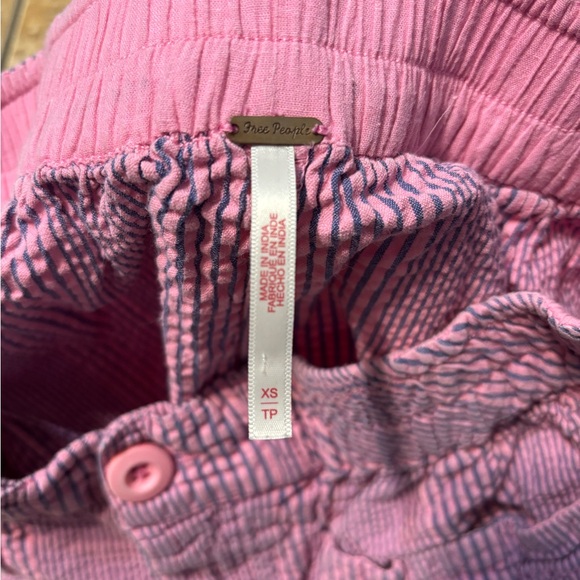 Free People Pink Striped Pants - Picture 3 of 3